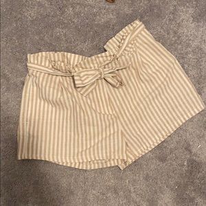 Tan stripe | high waist | shorts